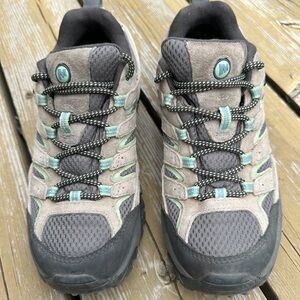 Merrell Moab 2 Waterproof Drizzle Mint/Gray Hiking Sneaker Shoes Women US 7